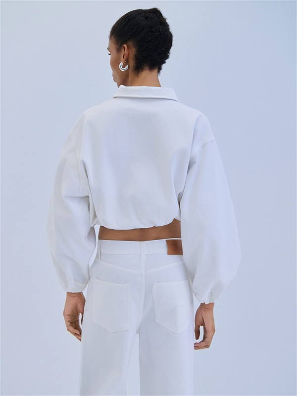 COMBOS 047 DENIM TROUSER FLARE WHITE